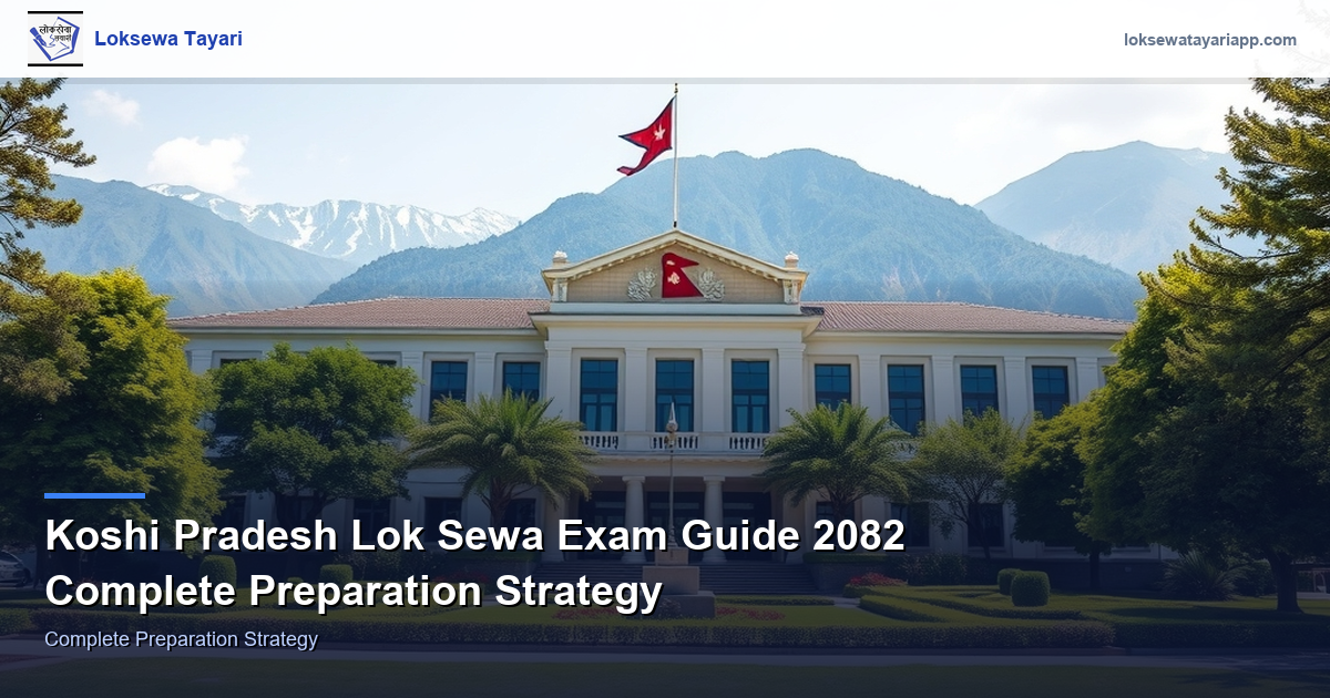 Koshi Province Public Service Exam Guide 2082 — Complete Preparation Strategy
