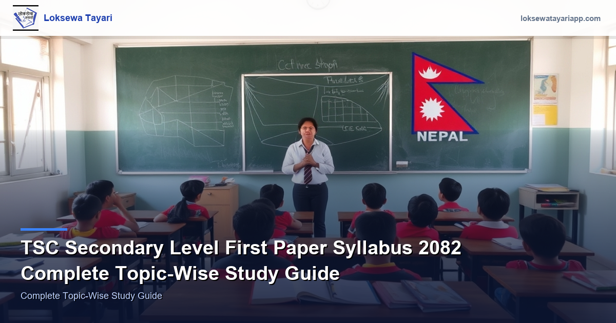 TSC Secondary Level First Paper Syllabus 2082 — Complete Topic-Wise Study Guide