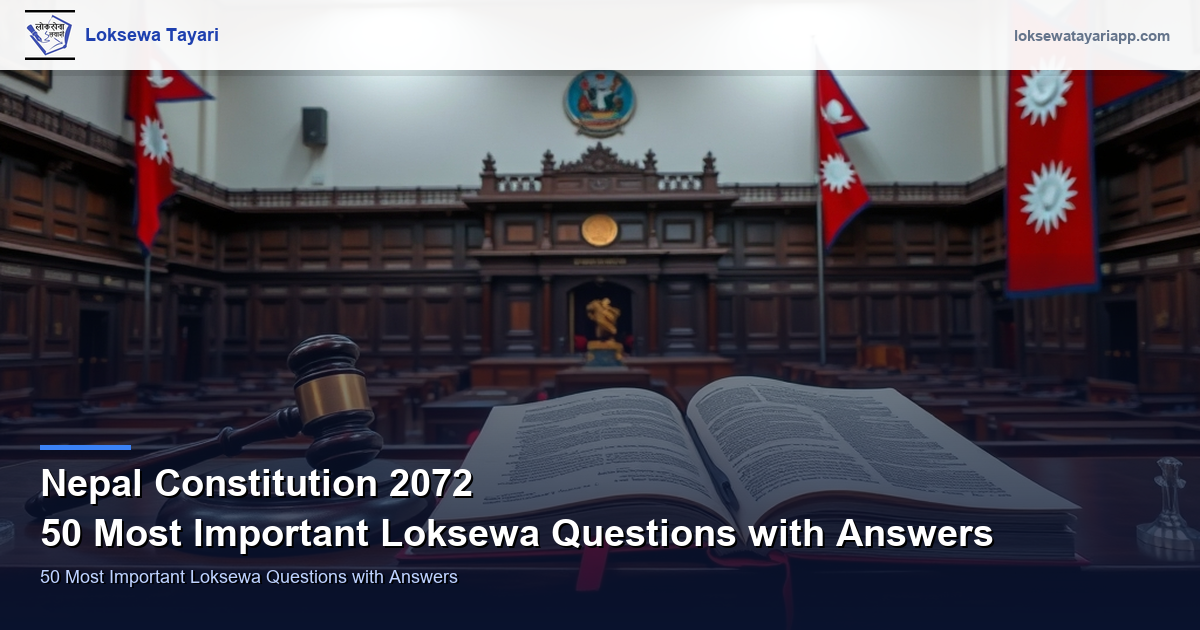 Nepal Constitution 2072 — 50 Most Important Loksewa Questions with Answers