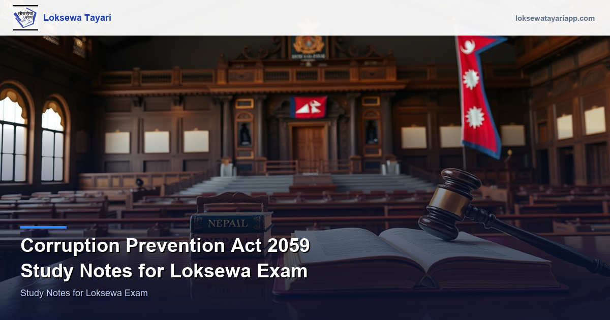 Corruption Prevention Act 2059 — Study Notes for Loksewa Exam